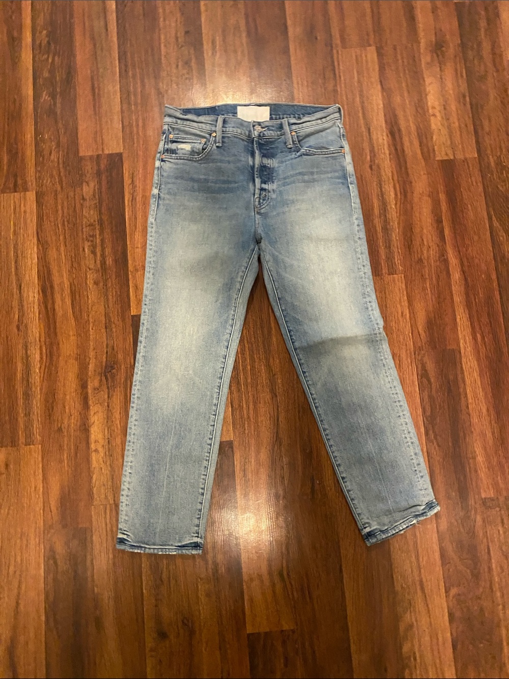 MOTHER Light Blue Washed Denim Jeans